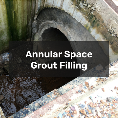 use cellular concrete for annular space grouting