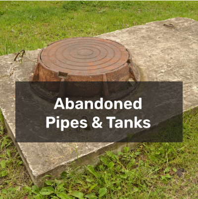use cellular concrete for abandoned pipe fills and tank fills